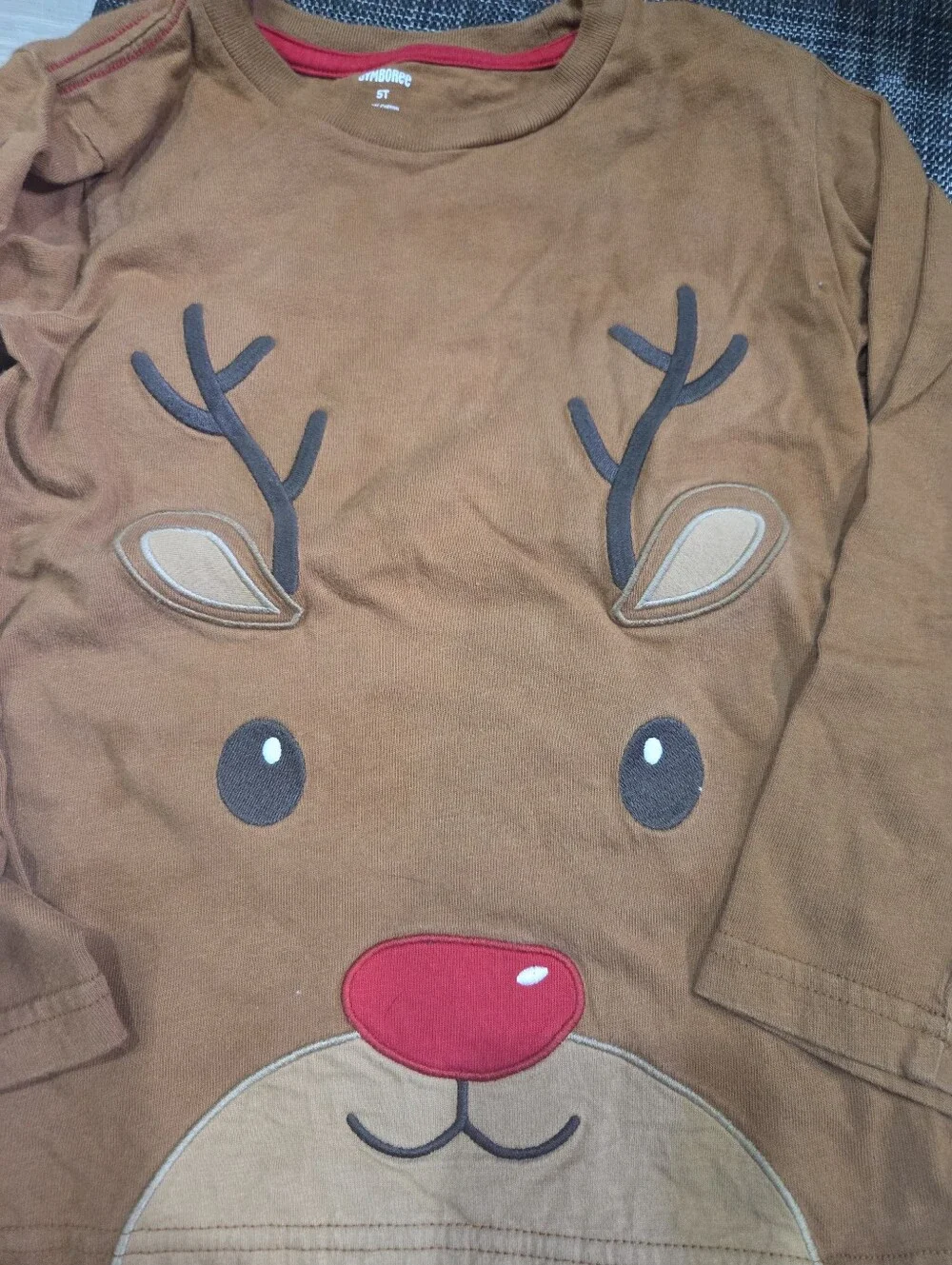 Gymboree Brown Reindeer Hoodie & Tee Set